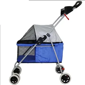 Double Dog Stroller Dog Stroller Pet Buggy Disabled Dog Pushchair 2 Front Swivel Wheels & Rear Brake 360 Rotation Front Wheel Max Loading 20kg