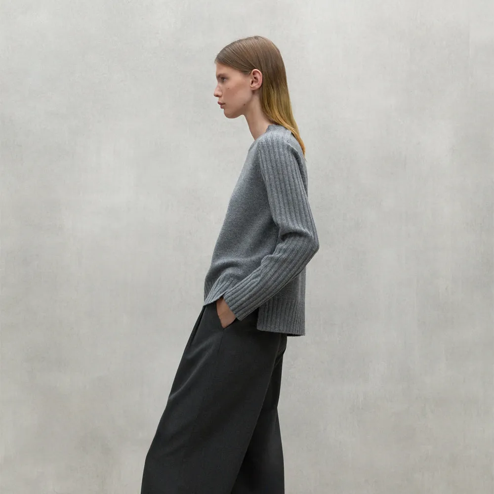 ECOALF MEDIUM GREY MELANGE EUCALIPTO SWEATER FOR WOMEN