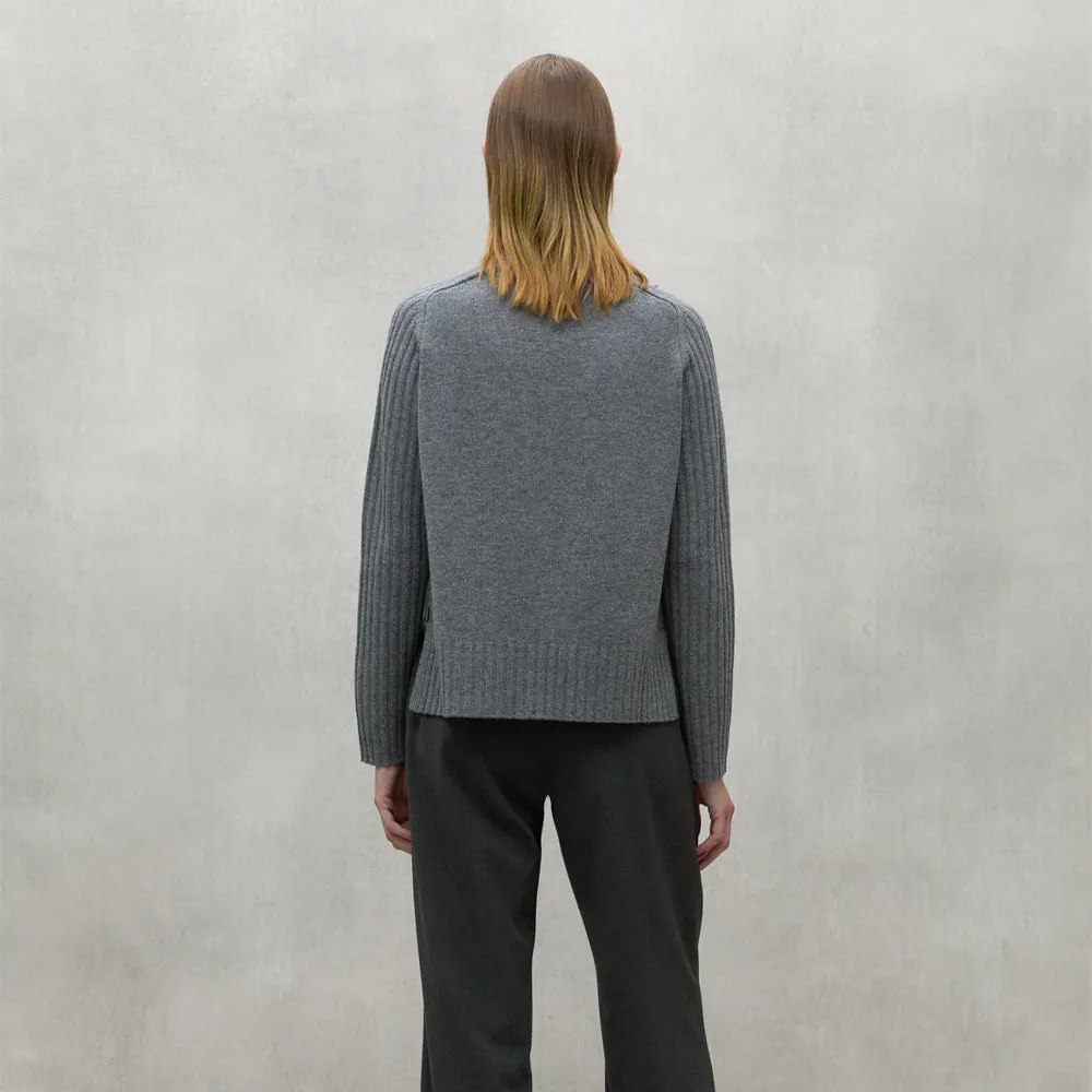 ECOALF MEDIUM GREY MELANGE EUCALIPTO SWEATER FOR WOMEN