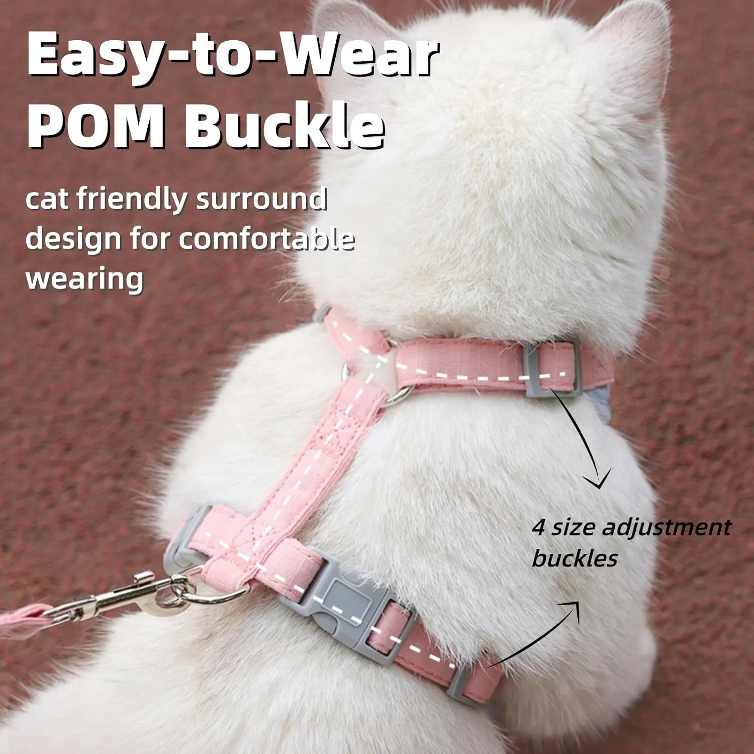 Escape-Proof Cat Harness and Leash Set - Adjustable and Comfortable - Ideal for Walking Cat Outdoors - Fits Kittens, Medium, and Large Cats (Blue, S)