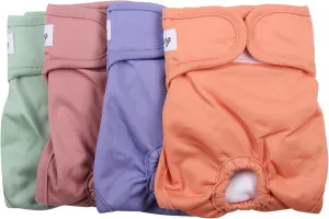 Female Dog Diapers for Large Dogs,4 Pack Reusable Washable Premium Doggie Diapers for Heat,Incontinence,Period Doggy Nappies,XL