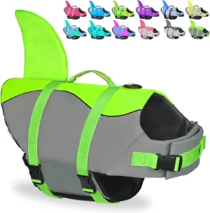 Fragralley Shark Dog Life Jacket, High Buoyancy with Tear-Resistant Nylon, Dog Float Vest for Swimming and Boating, Pet Life Preserver for Small Medium Large Dogs (PFD)