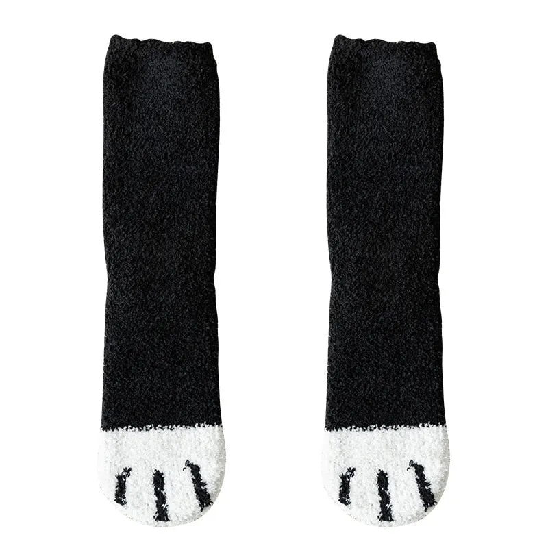 Fuzzy Neko Paw Socks