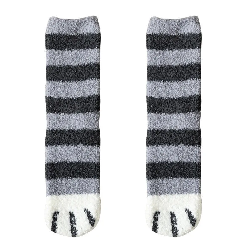 Fuzzy Neko Paw Socks