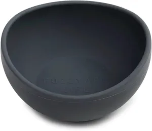 Fuzzyard Pet Silicone Dog Bowl, Non-Slip Bottom, Easy to Clean, Dishwasher Safe, Colorful Design (Slate Grey, Large)