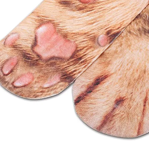 Gender-Neutral Cat Paw Gifts, Unisex Cat Paw Socks for Women and Men, Cat Gifts 3D Print Animal Socks