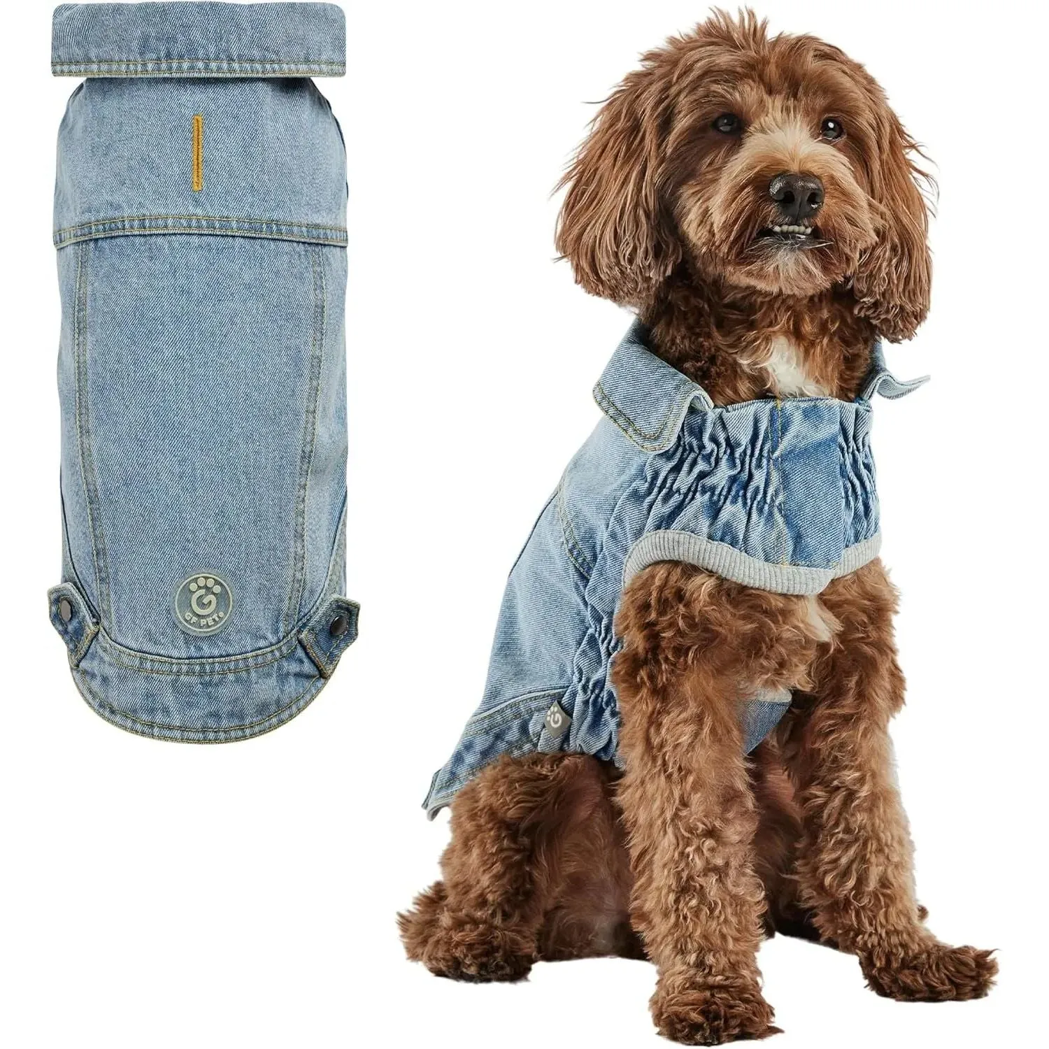 GF Pet Denim Jacket All Season Dog Jacket Light Wash
