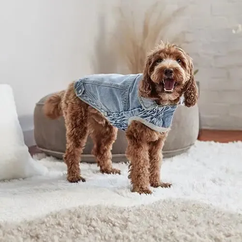 GF Pet Denim Jacket All Season Dog Jacket Light Wash