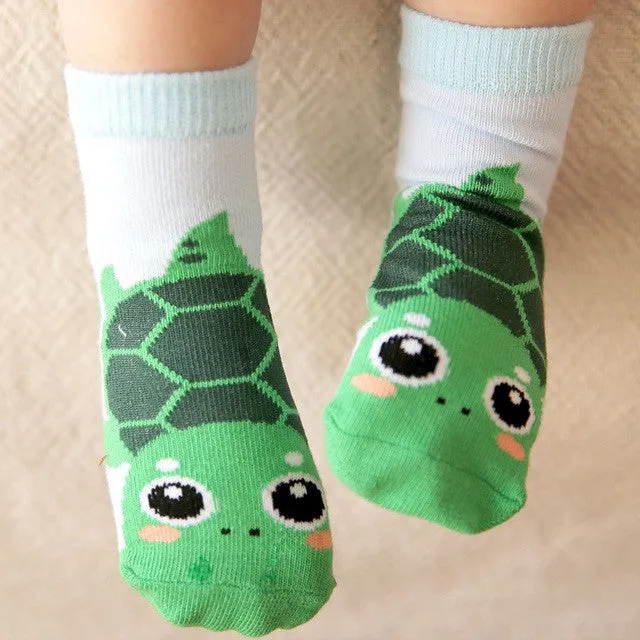 Green Turtle Zoo Socks
