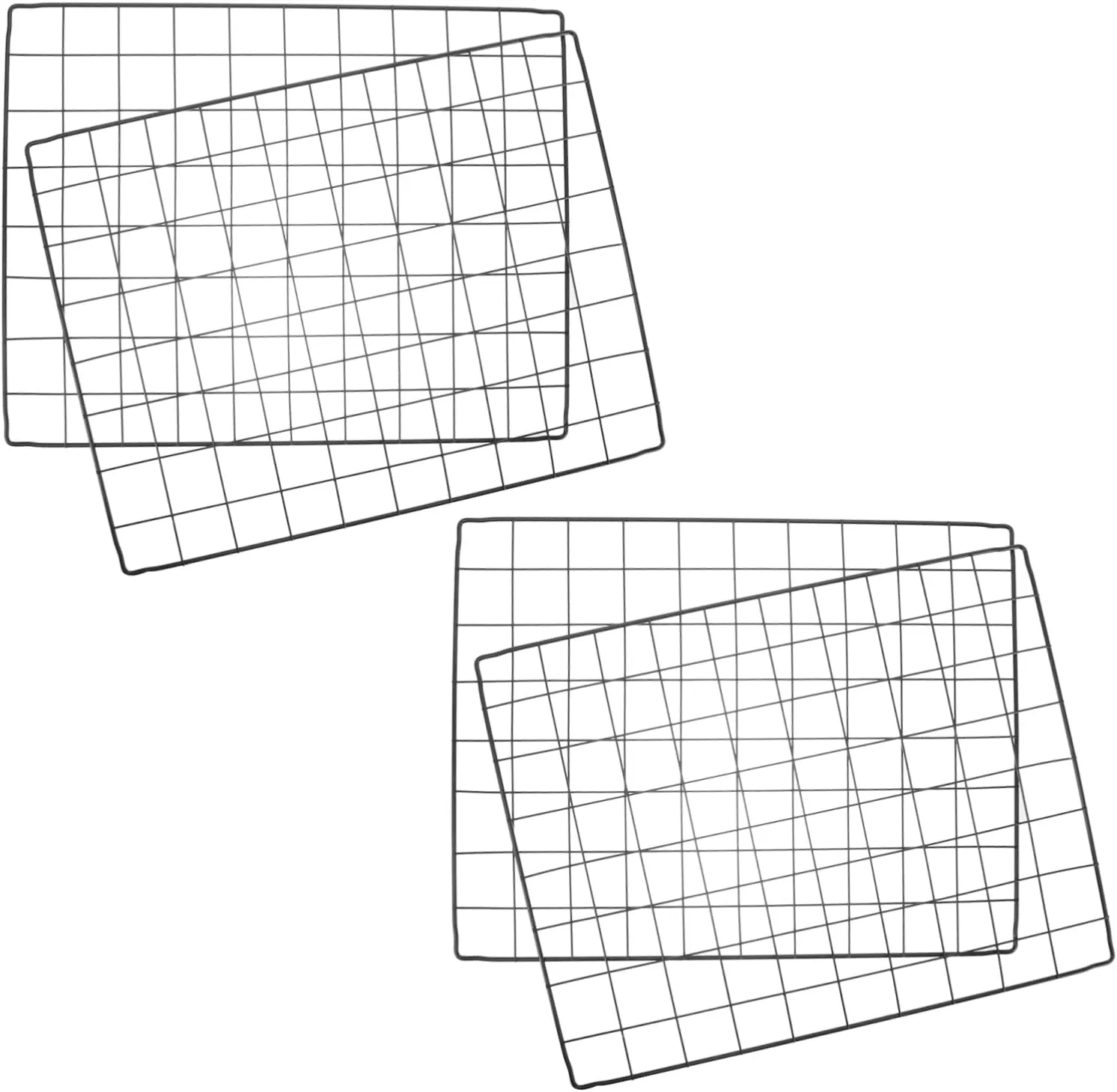 Happyyami Dog Crate Divider Panel 4pcs Iron Mesh Barrier Expandable Dog Fence Easy to Install Pet Playpen for Indoor Outdoor