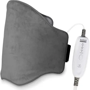 Heating Pad for Back,Saroo Electric Heating Pads for Pain Relief with 4 Heat Settings,Large Heat Pad for Cramps, Lower Back, Lumbar, Sciatica, Auto Off,Dry&Moist Heat,Gifts for Women Men,15 * 24,Grey