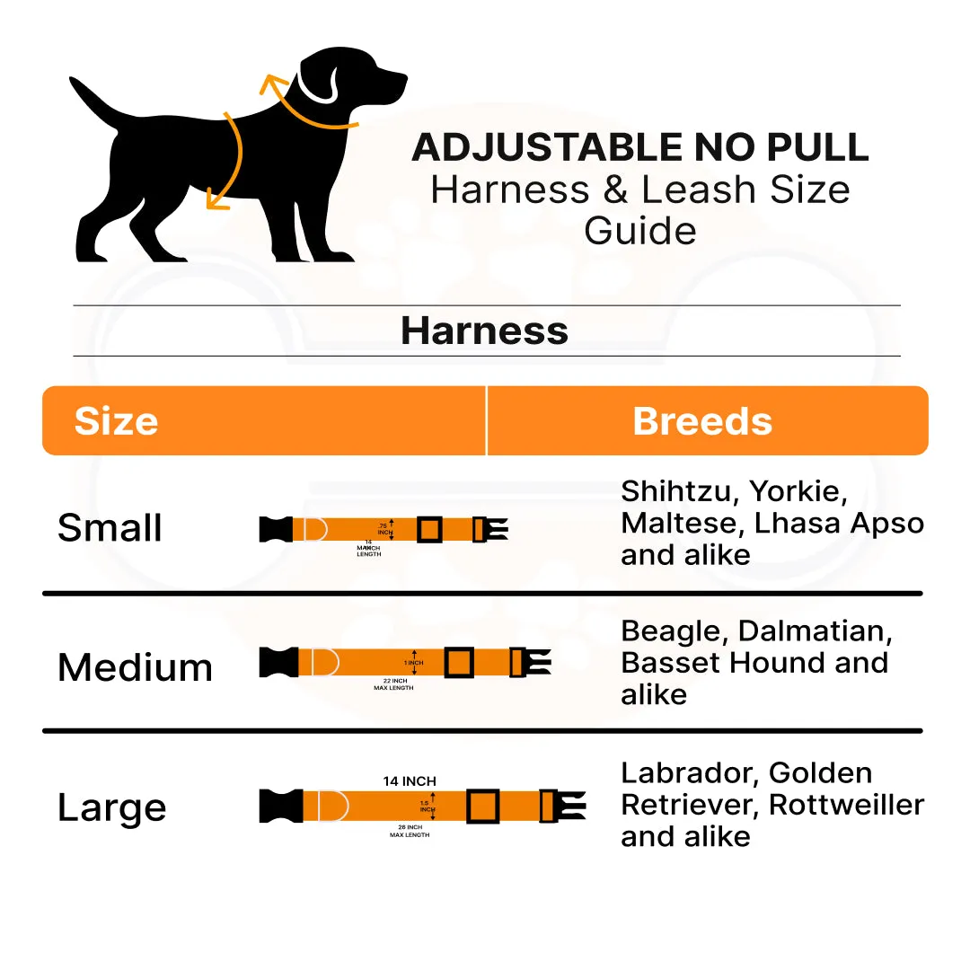 Heavy-duty harness kit for maximum comfort and zero choking- Denim Check Plaid