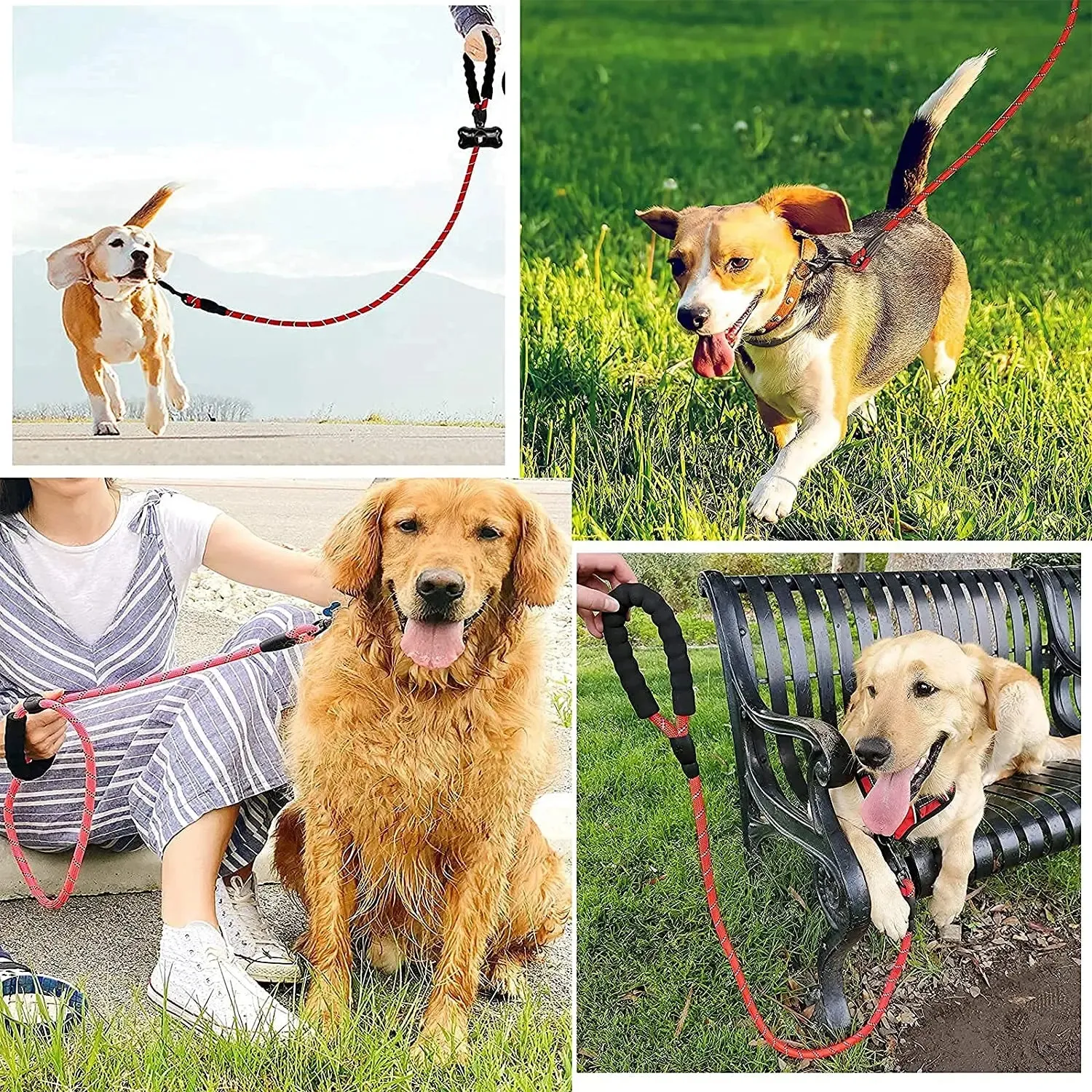 HEAVY DUTY Nylon Braided Color luxury dog LEASH