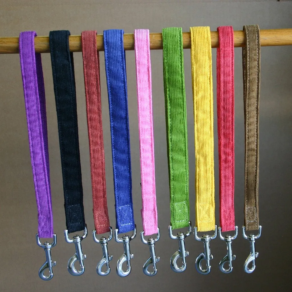 Hemp Dog Short Leash Bronze Corduroy 14" City Leash