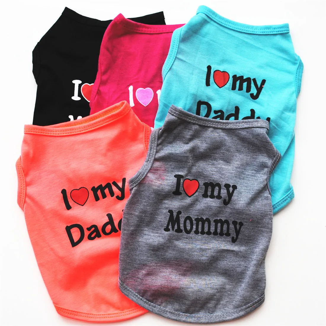 Letter Printed Cotton Dog Vest