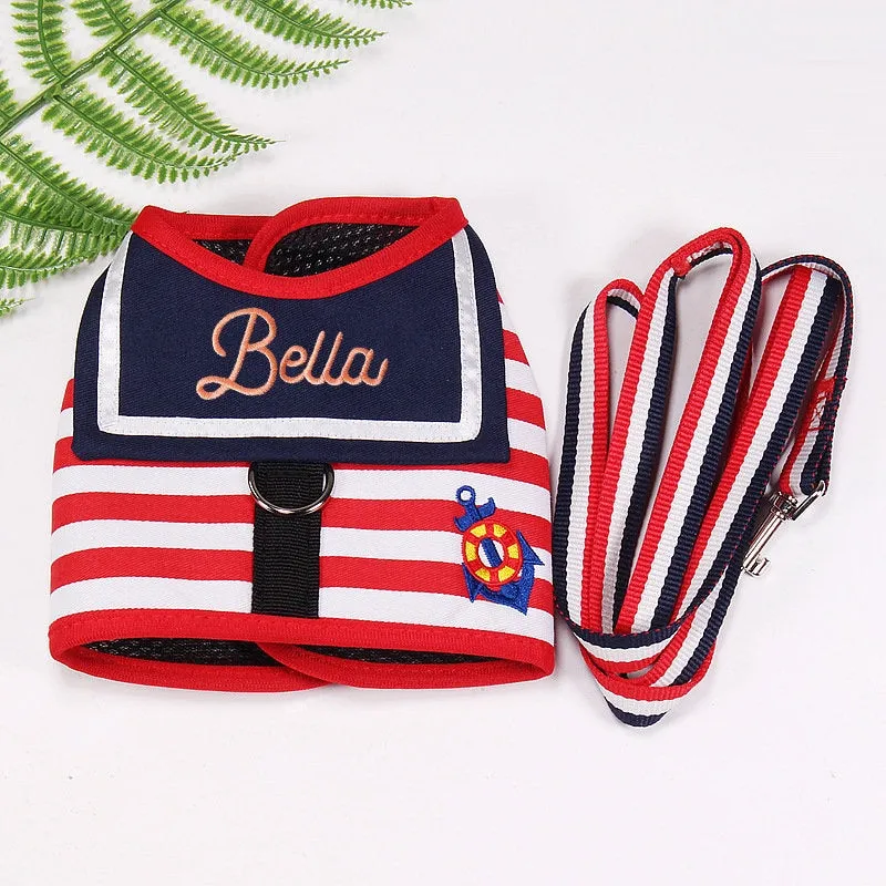 Little Sailor Pet Harness and Leash Set