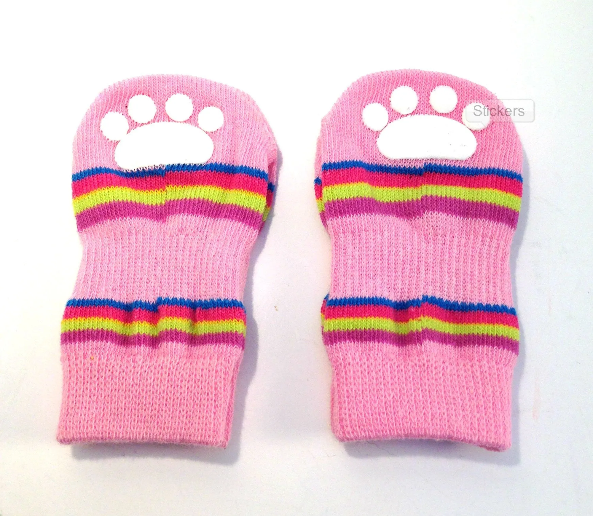 Lookin' Good Striped Slipper Socks - Pink -SALE