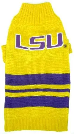 LSU Tigers Pet Sweater XS