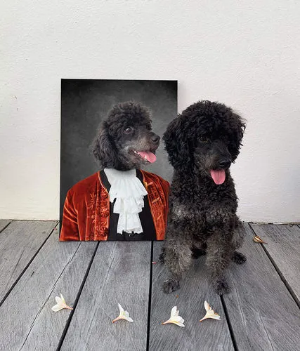 Murasaki No Sanbun - Japanese Geisha & Kimono Inspired Custom Pet Portrait Canvas