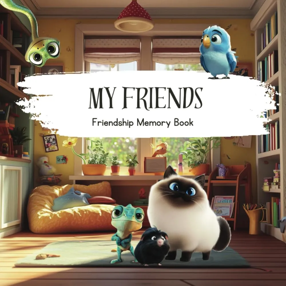 My Friend  Friendship Memory Book: Pets Cover & Interior Design - An Interactive Memory Book for Kids Ages 3-12 with Fun Prompts  Capture Special ... for School & Playdates  English Editi Paperback  February 18, 2025