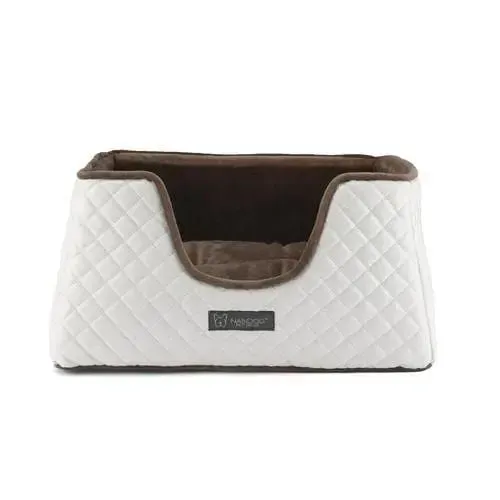 Nandog Prive Collection Quilted Vegan Leather Cube Dog Bed