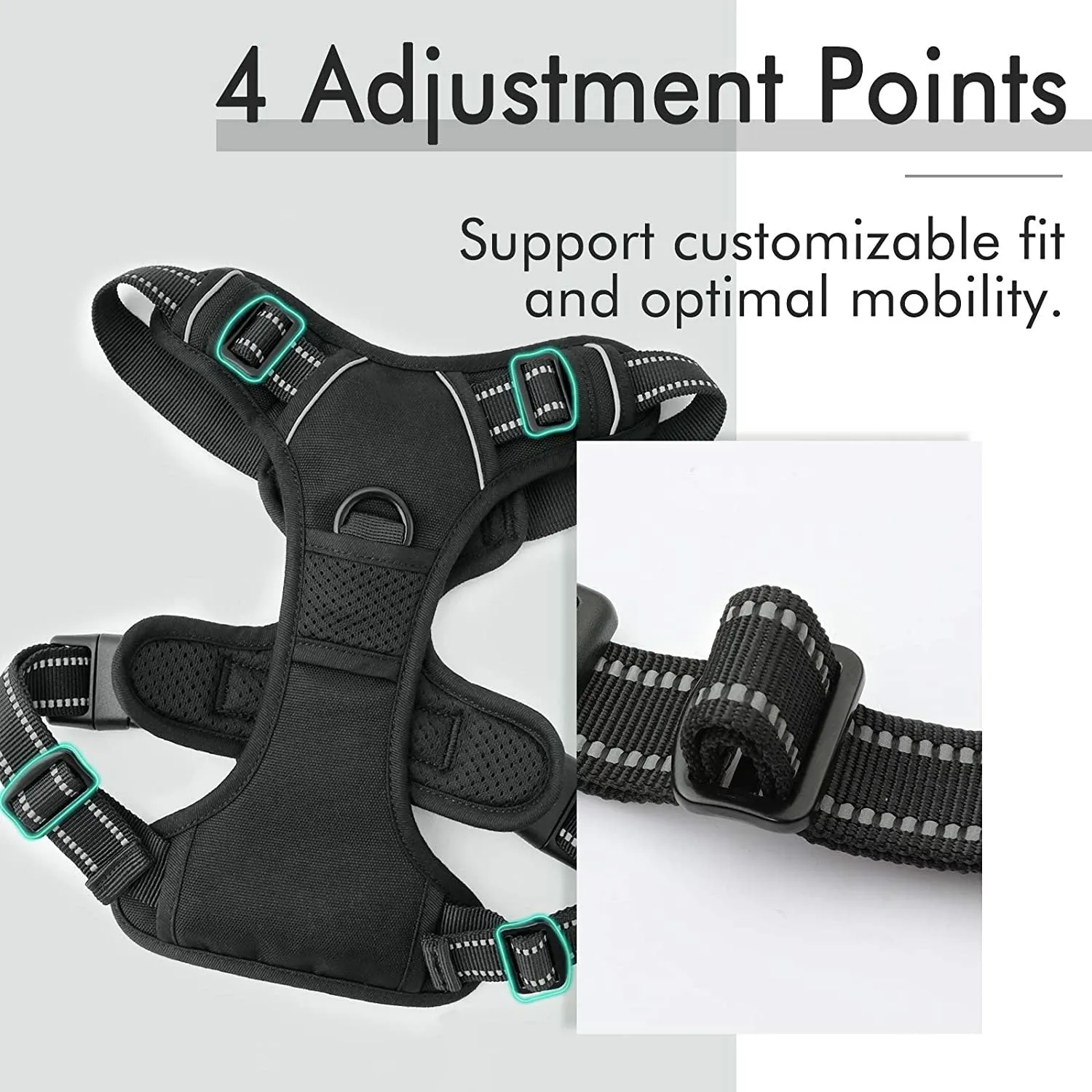Padded Reflective No-Pull Harness for Dogs