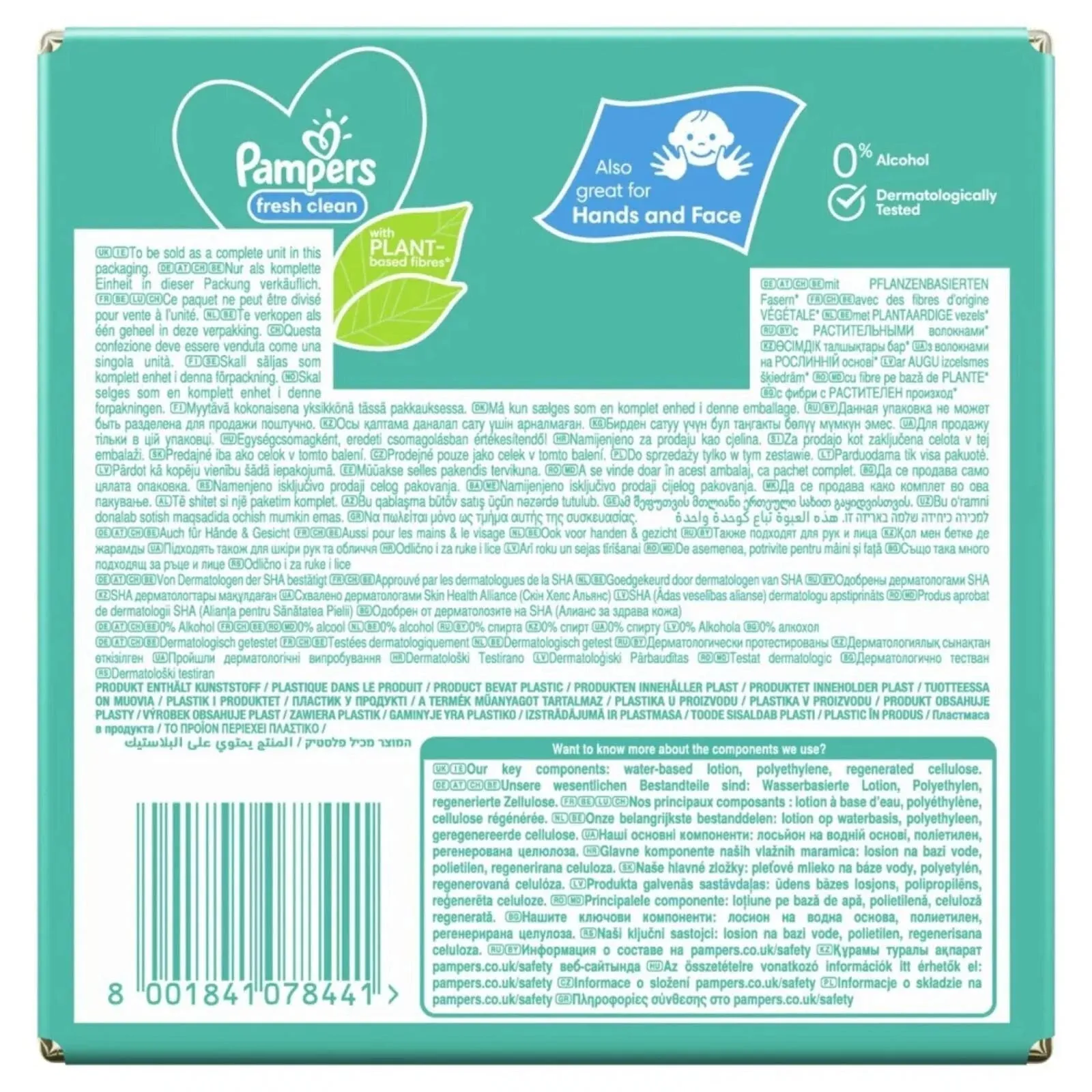 Pampers Baby Wipes Scented 12x52s