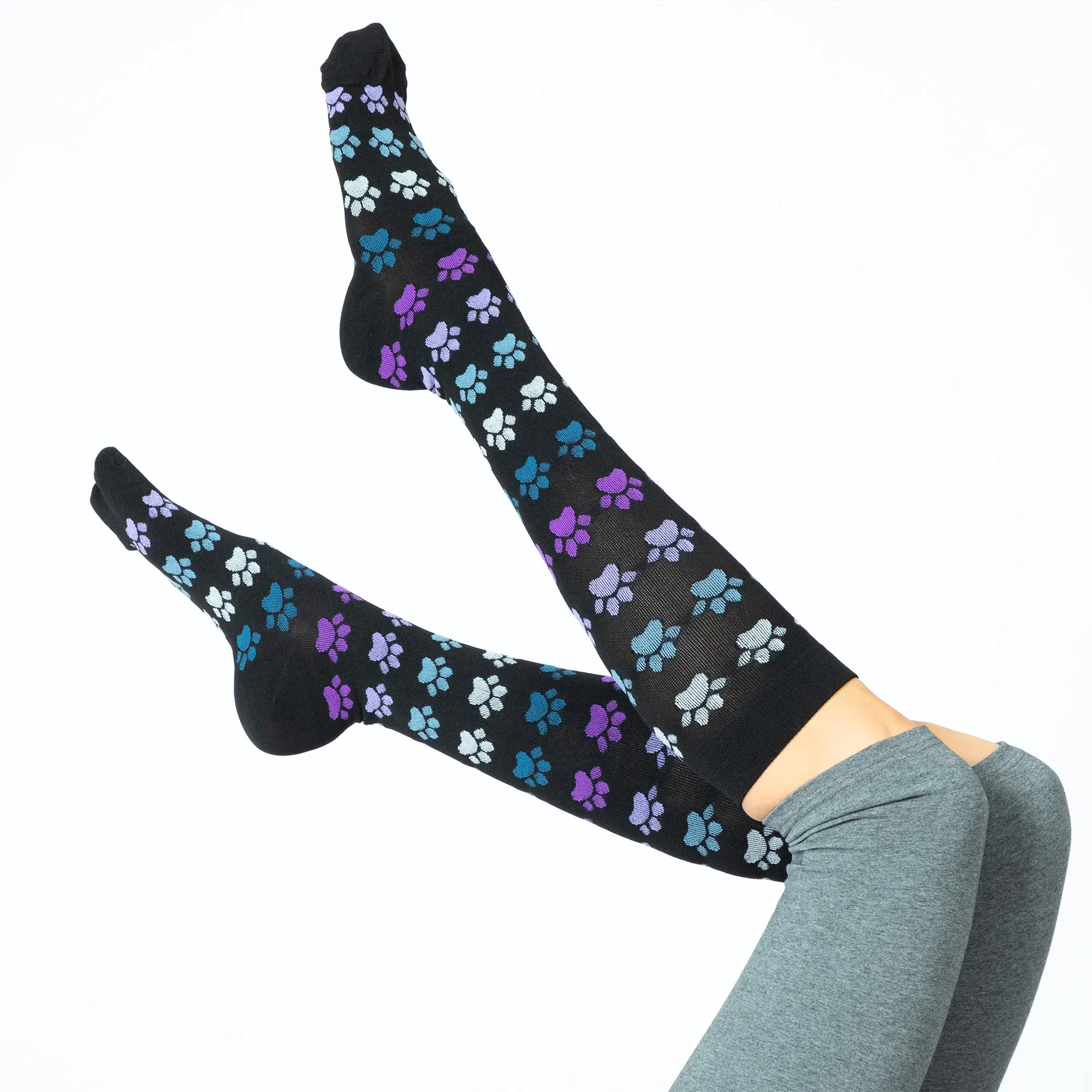 Paw Print Compression Socks