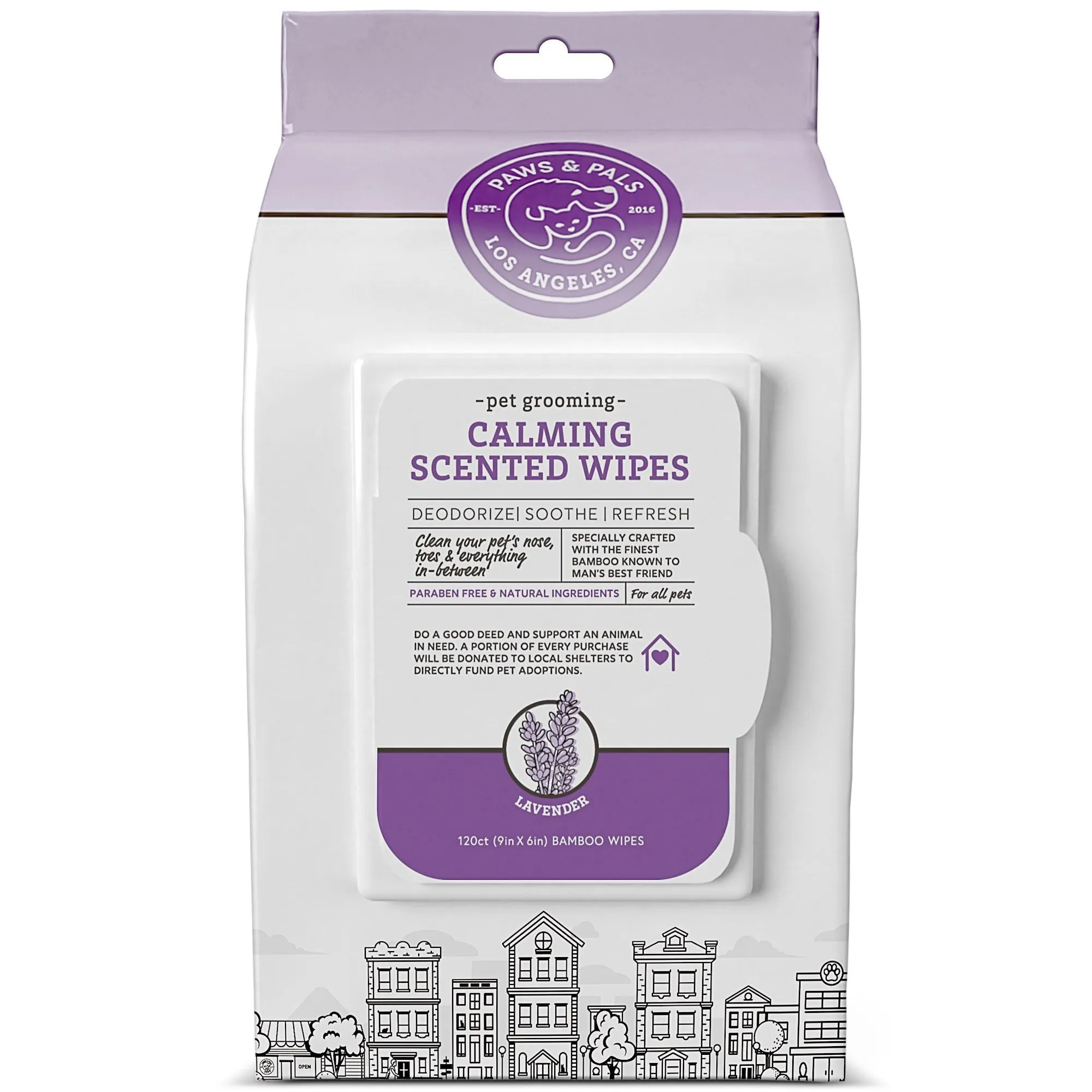 Paws & Pals Pet Grooming Wipes Hypo-Allergenic Cleansing and Deodorizing