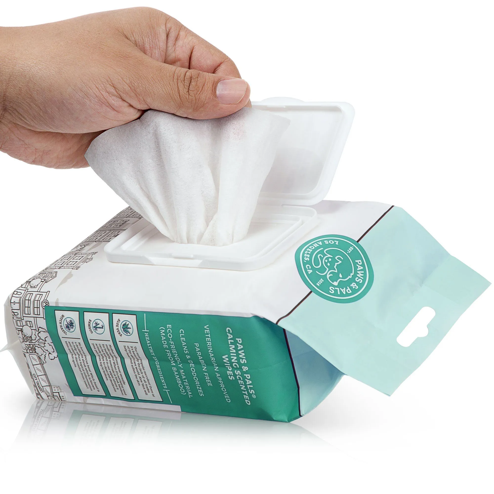 Paws & Pals Pet Grooming Wipes Hypo-Allergenic Cleansing and Deodorizing