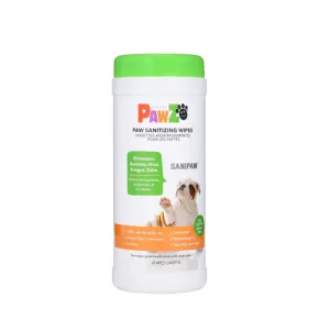 Pawz SaniPaw Santizing Paw Wipes for Cats and Dogs - 60 Count