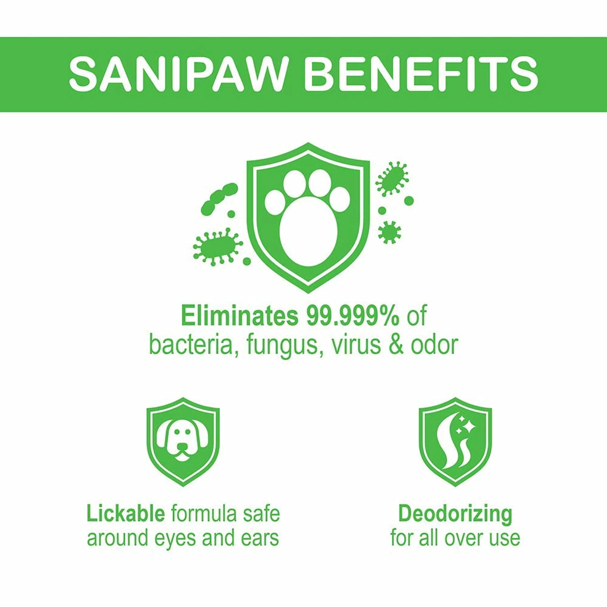 Pawz SaniPaw Santizing Paw Wipes for Cats and Dogs - 60 Count