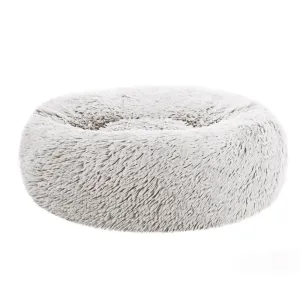 Pet Bed Dog Cat Calming Bed Small 60cm White Sleeping Comfy Cave Washable