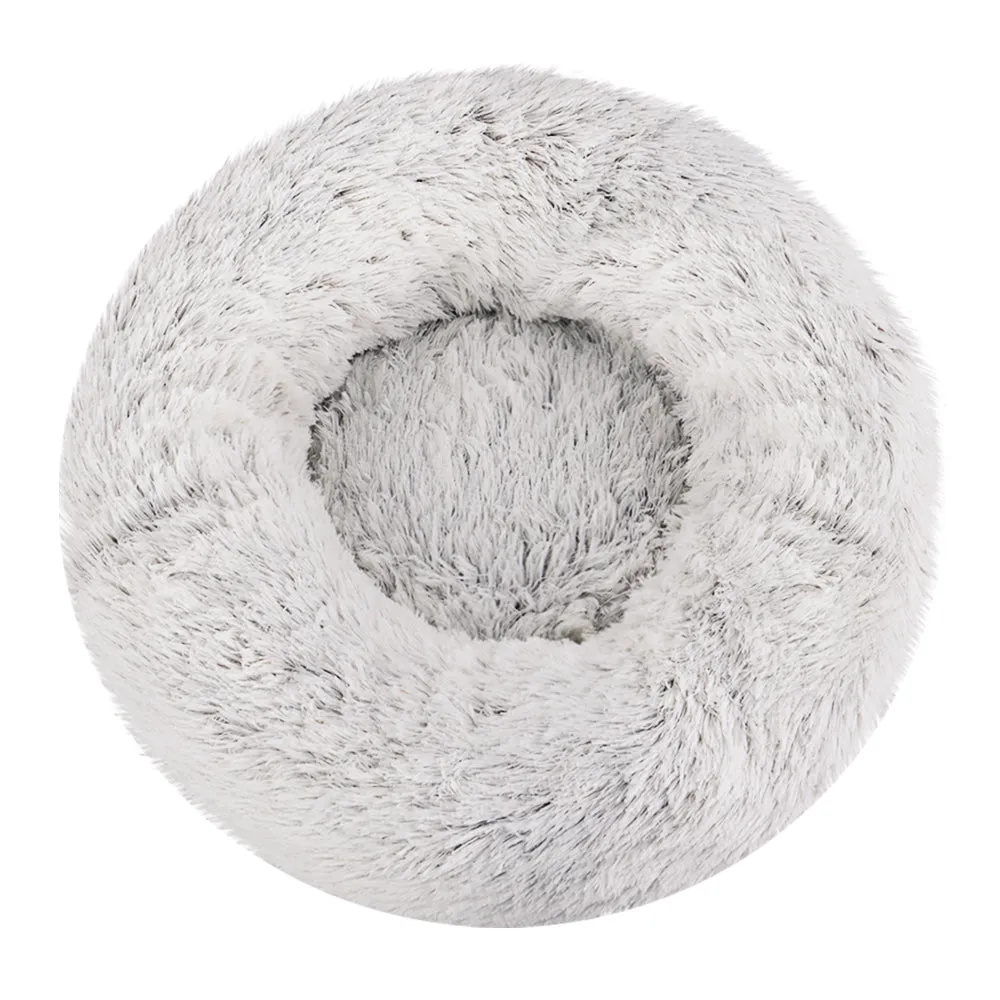 Pet Bed Dog Cat Calming Bed Small 60cm White Sleeping Comfy Cave Washable