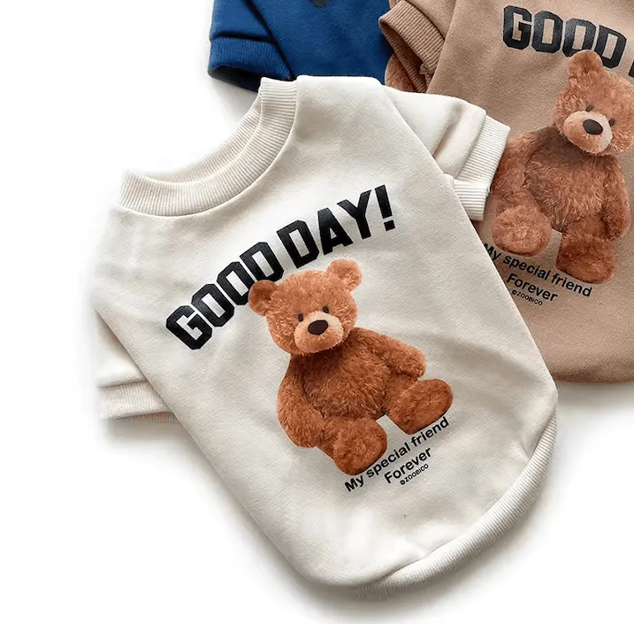 Pet Jacket for Small & Medium Dogs and Cats – Winter Cartoon Bear Costume