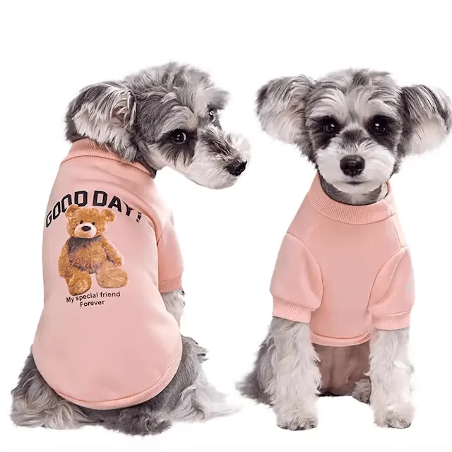 Pet Jacket for Small & Medium Dogs and Cats – Winter Cartoon Bear Costume