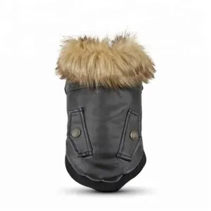 Pet Leather Jacket for Winter