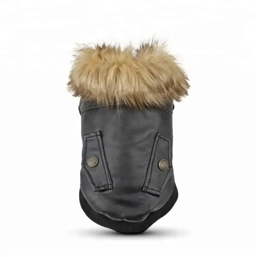 Pet Leather Jacket for Winter