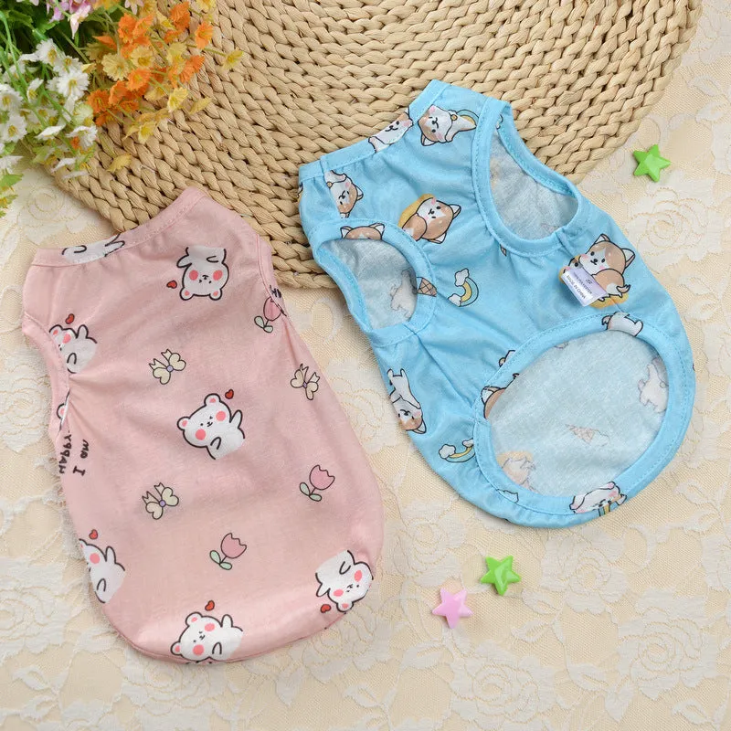 Pet Vest Ice Silk Small Dog Clothes New