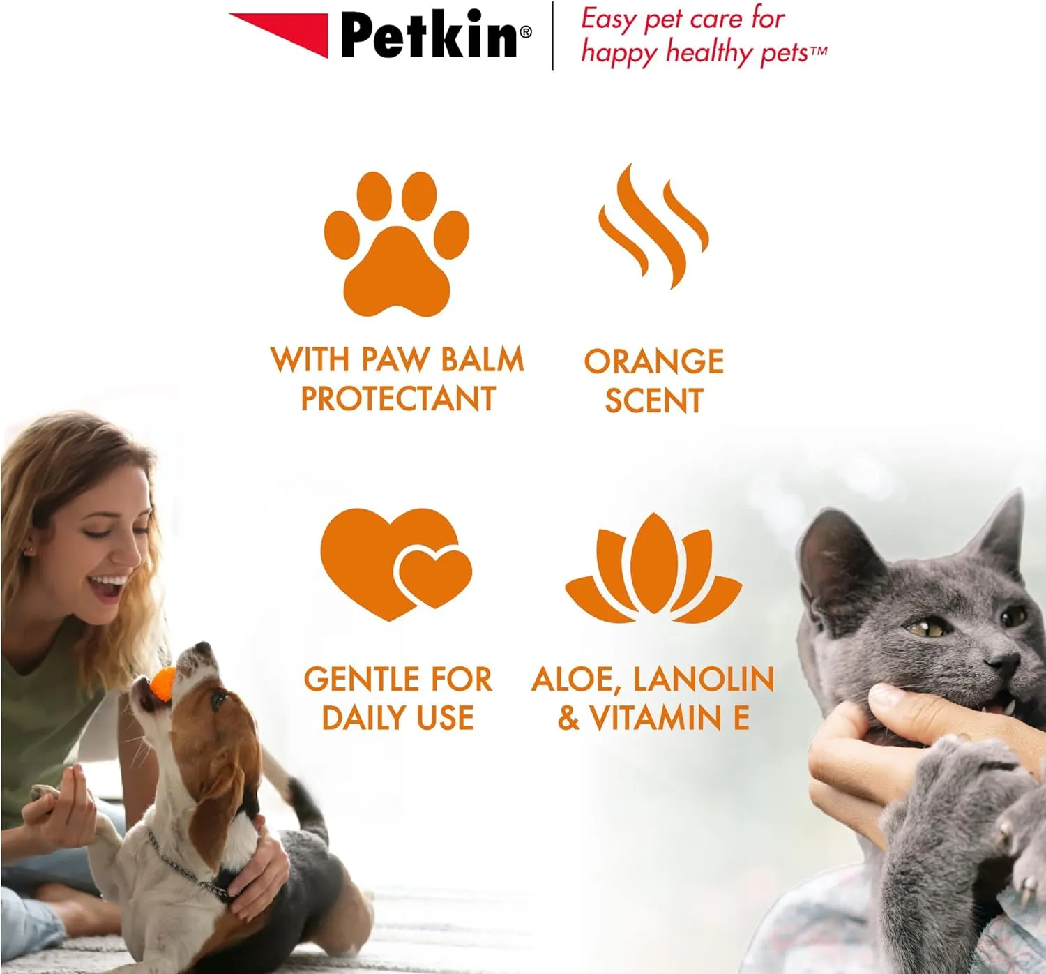 Petkin Big N' Thick Paw Wipes for Dogs 100 ct