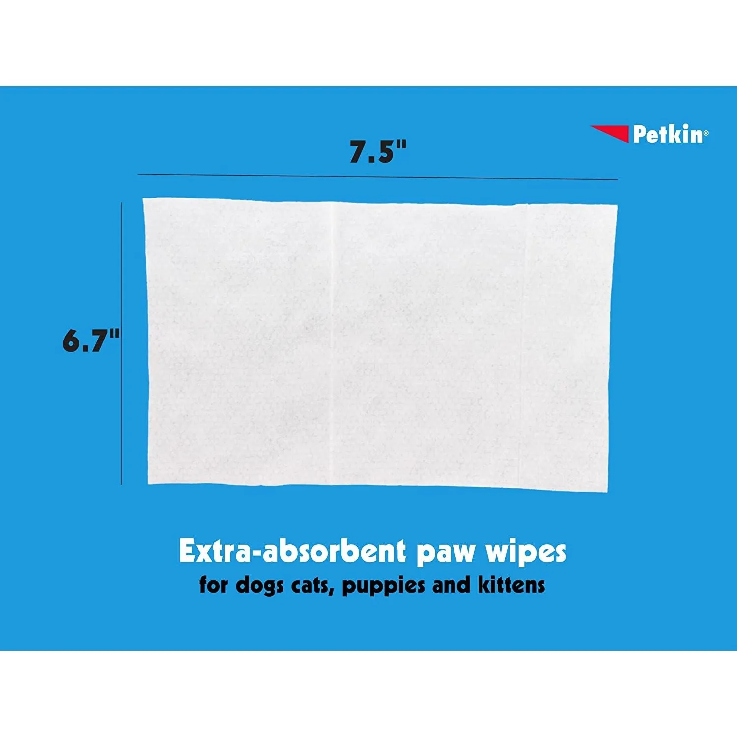 Petkin Paw Wipes Plus, 100 Orange Scented Wipes
