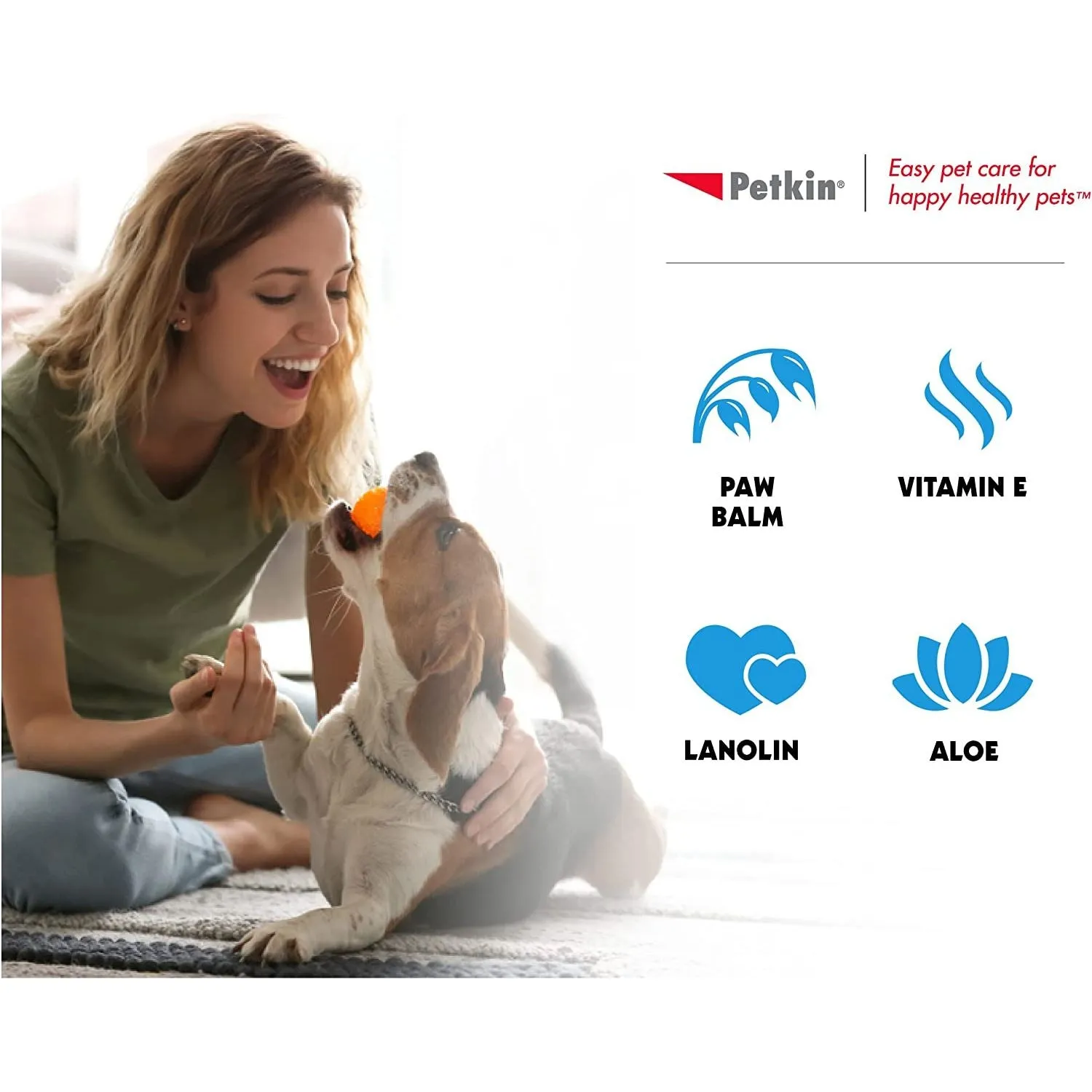 Petkin Paw Wipes Plus, 100 Orange Scented Wipes