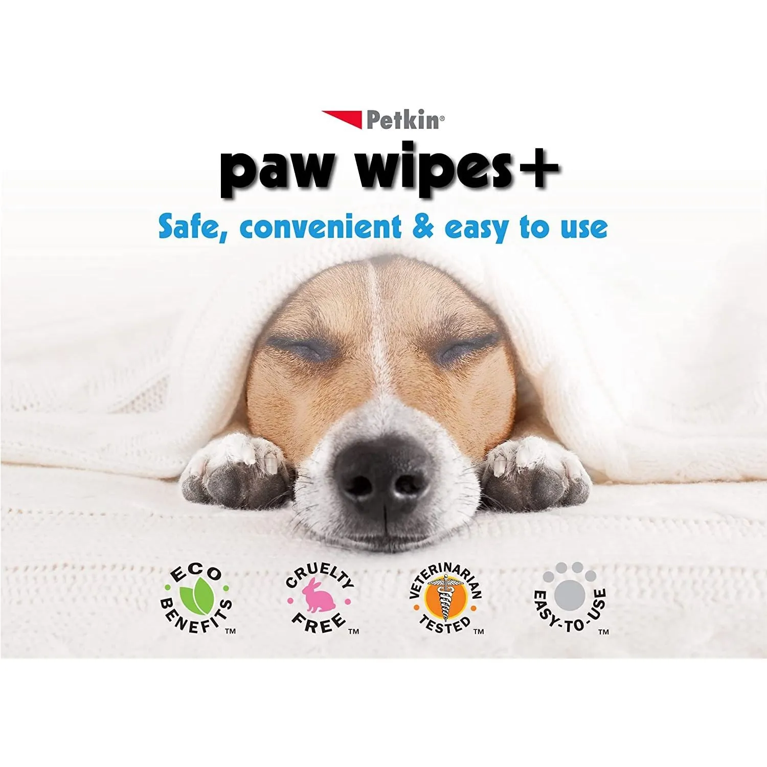 Petkin Paw Wipes Plus, 100 Orange Scented Wipes