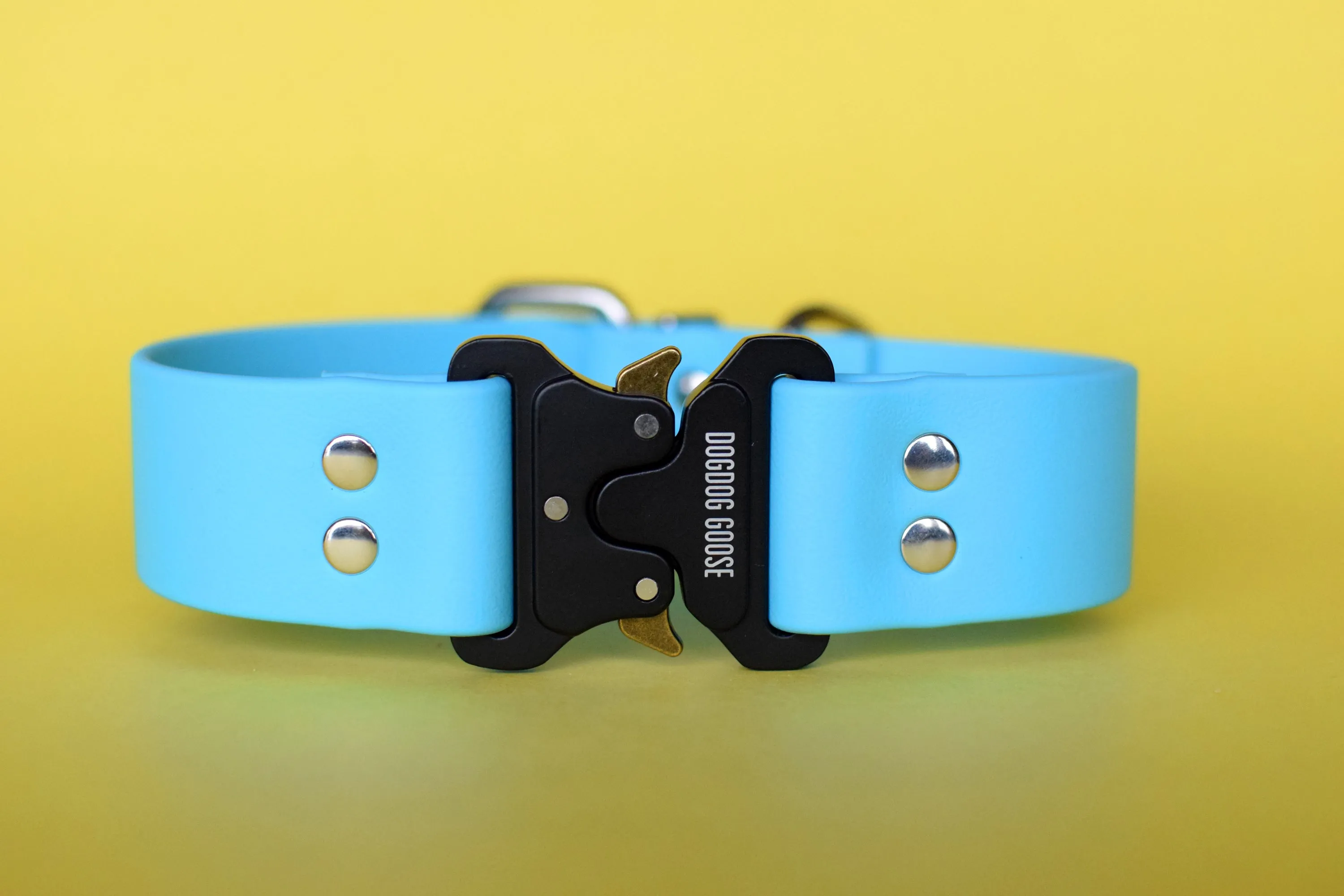 PREMADE COLLECTION - Baby Blue & Nickel Biothane Dog Collar