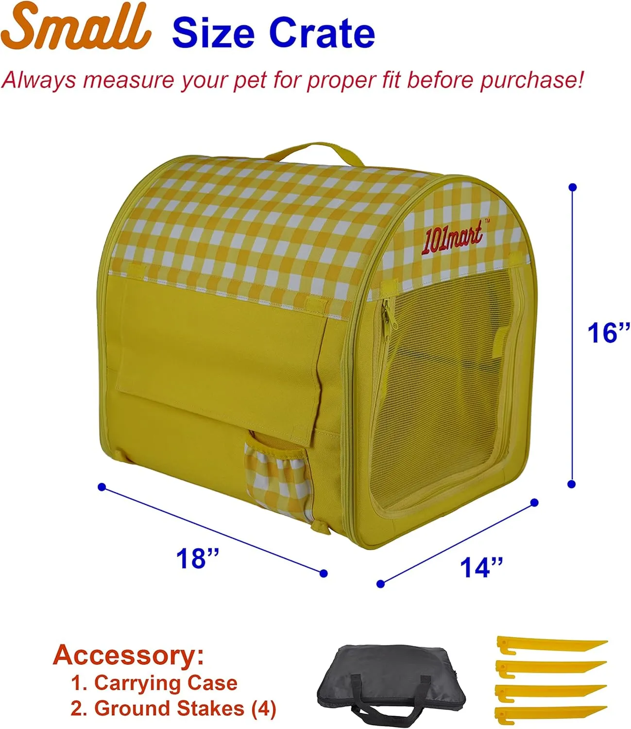Premium Soft-Sided Folding Pet Tent | Portable Pet Crate for Home and On The Go | Made from Heavy-Duty Water-Resistant Canvas Fabric | Perfect for Indoor and Outdoor Use