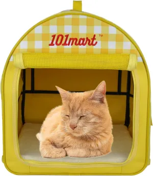 Premium Soft-Sided Folding Pet Tent | Portable Pet Crate for Home and On The Go | Made from Heavy-Duty Water-Resistant Canvas Fabric | Perfect for Indoor and Outdoor Use
