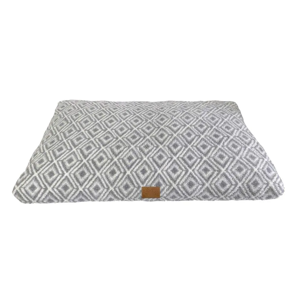 Printed Sherpa Pet Bed | 86 x 56 x 5cm