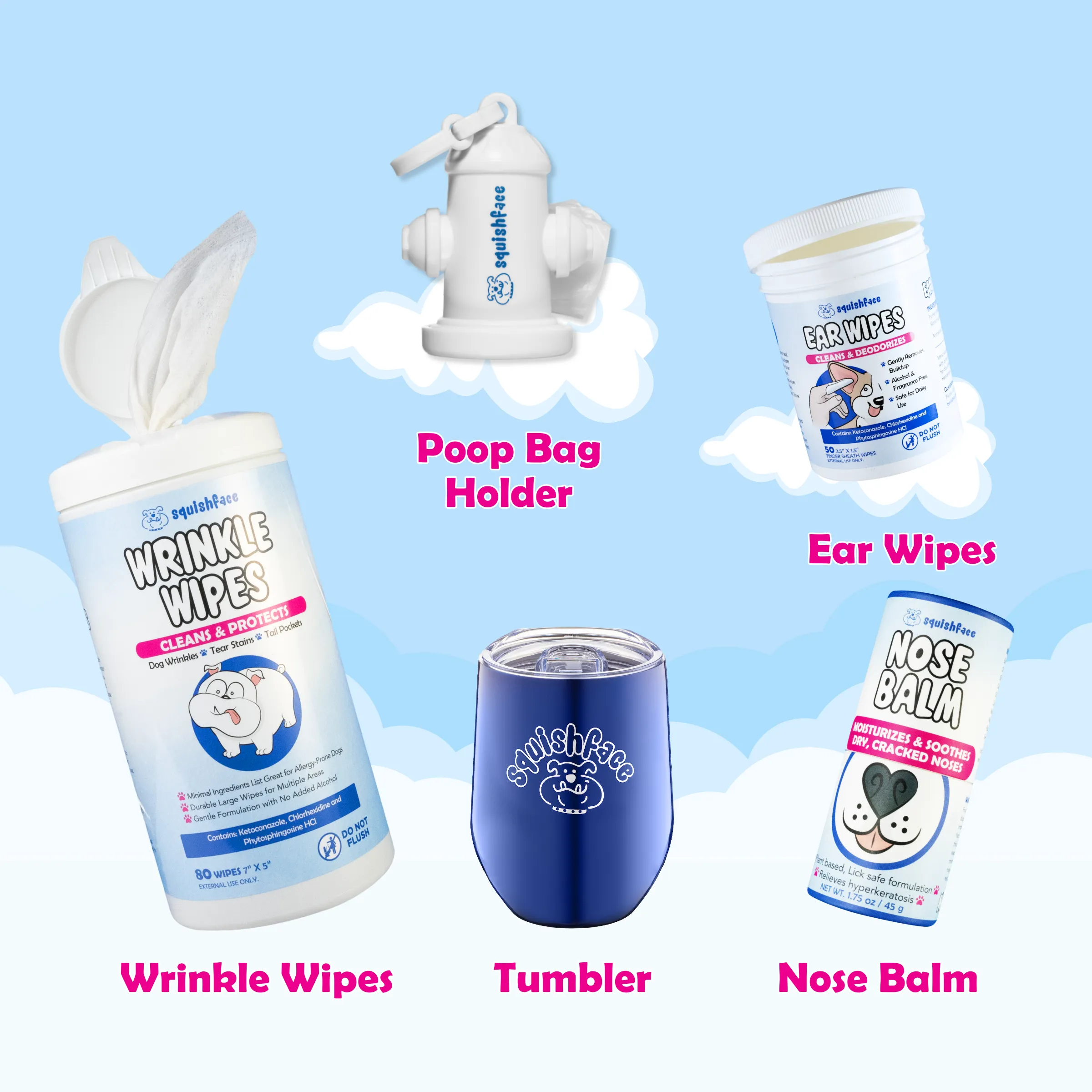 "Basic Itch" Care Kit - Squishface Essentials Gift Set for Any Dog!