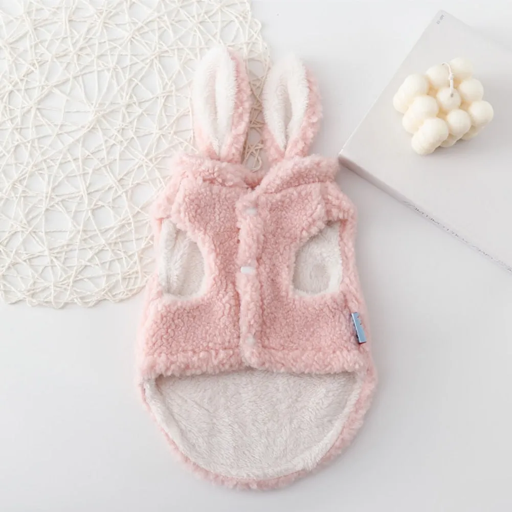 Rabbit Ears Fleece Puppy Hooded Coat