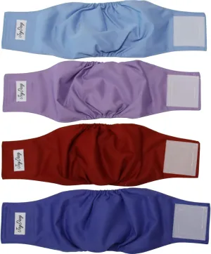 Reusable Belly Bands for Medium Dogs,4 Pack Premium Washable Dog Diapers Male Doggie Nappies Wrap,XL